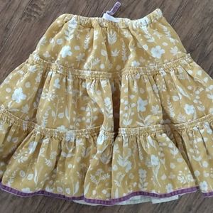Mini Boden twirl skirt 4-5t mustard cream